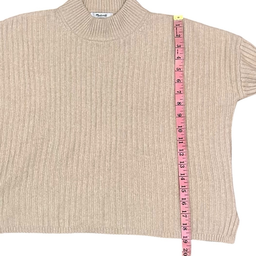 Madewell Recycled Cashmere Blend Mockneck Ribbed Sweater Size XXS - Picture 11 of 11